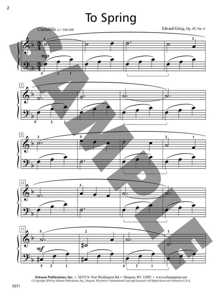 To Spring, Op. 45, No. 6